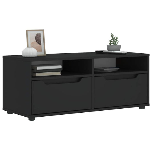 Mobile TV VISNES Nero 100x40x38 cm in Legno Multistrato - homemem39