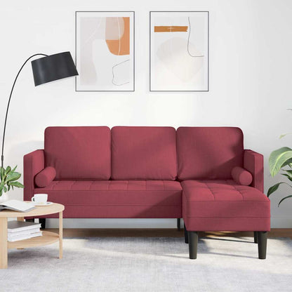 Set di divani Rosso vino 173 x 131 x 67 cm Tessuto