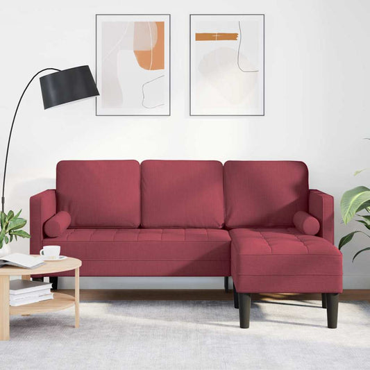 Set di divani Rosso vino 173 x 131 x 67 cm Tessuto
