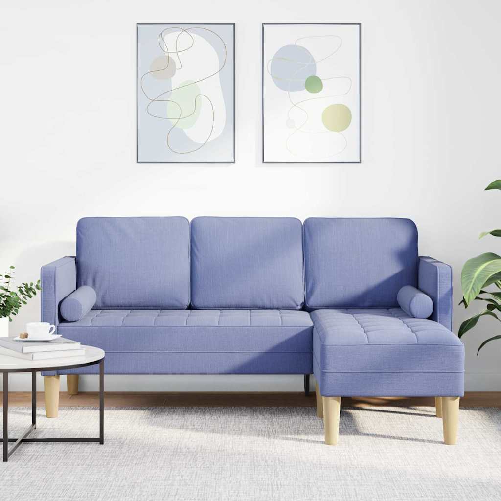 Set di divani con cuscino Blu jeans Poliestere