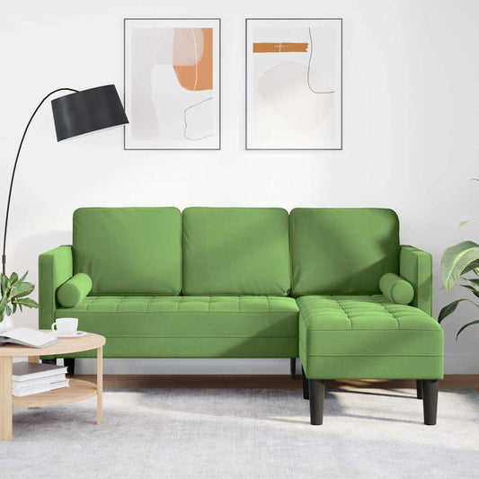 Set di divani Verde chiaro 173 x 131 x 67 cm Velluto