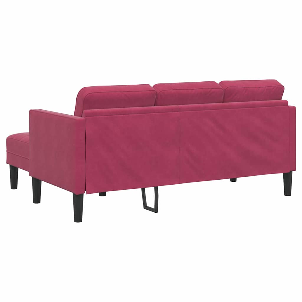 Set di divani con cuscino Rosso Vino Poliestere | homemem39