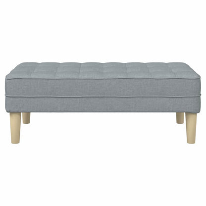 panchina Grigio chiaro 113 x 57 x 39 cm Tessuto