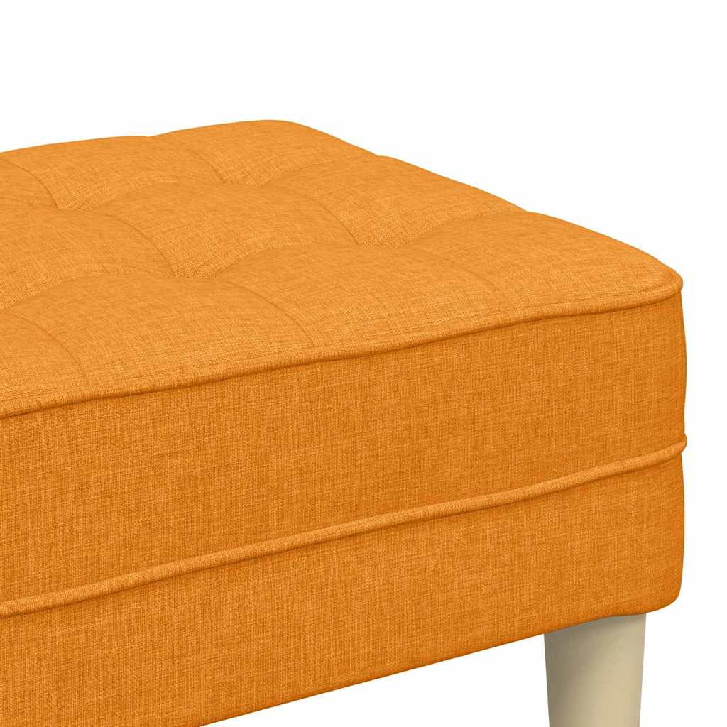 panchina con cuscino Giallo Scuro 113 x 57 x 39 cm Tessuto