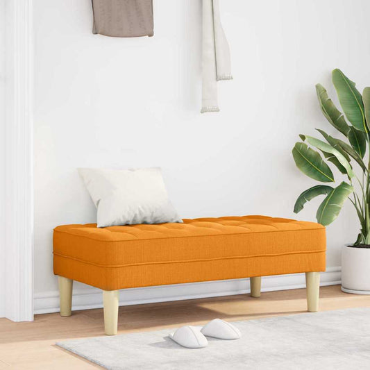 panchina con cuscino Giallo Scuro 113 x 57 x 39 cm Tessuto