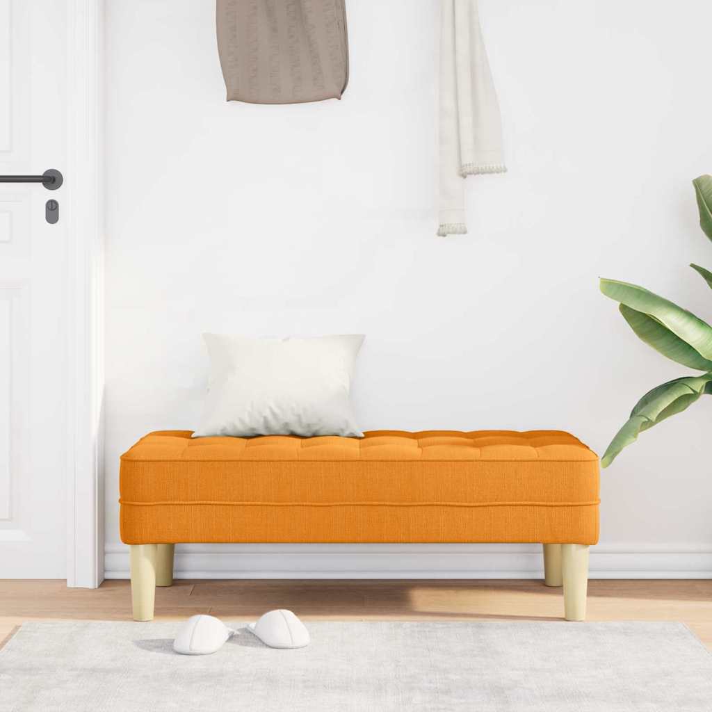 panchina con cuscino Giallo Scuro 113 x 57 x 39 cm Tessuto