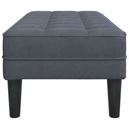 panchina con cuscino Grigio scuro 113 x 57 x 39 cm Velluto