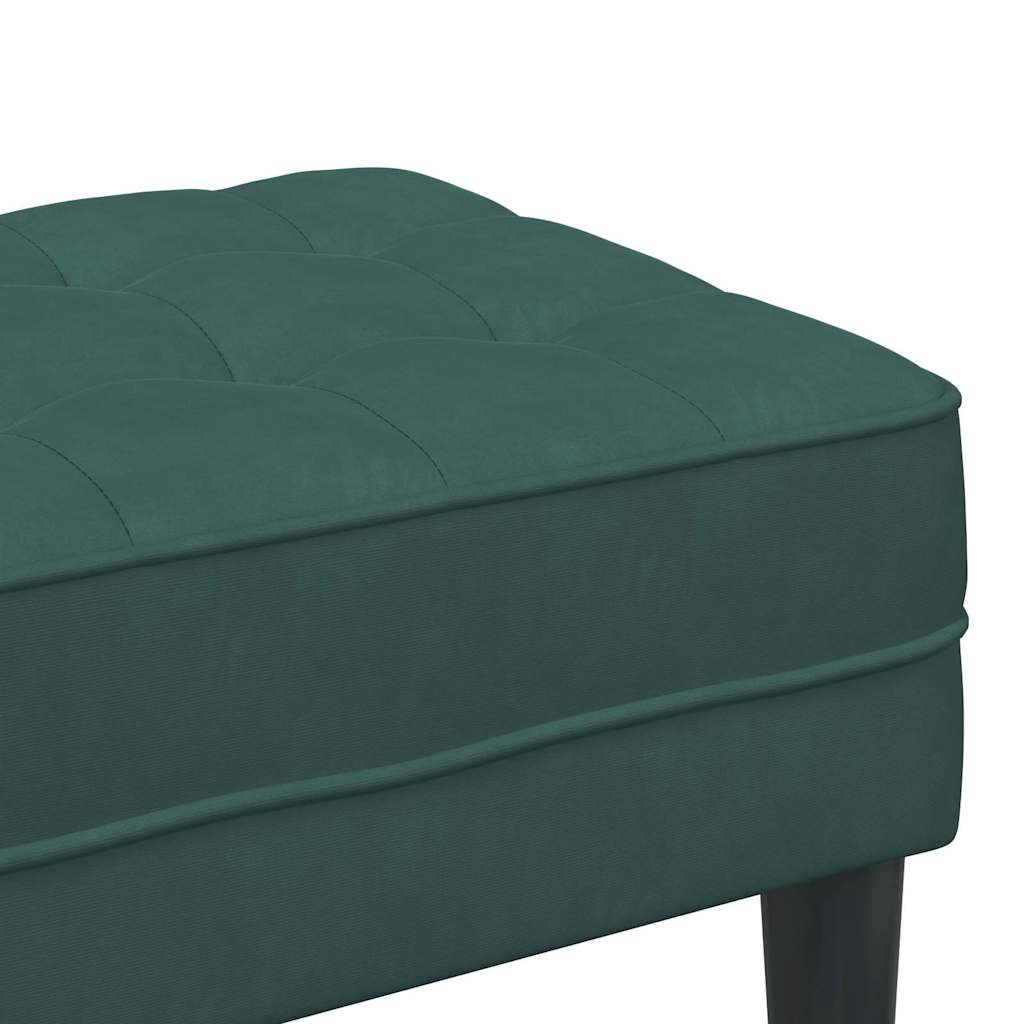 panchina con cuscino Verde Scuro 113 x 57 x 39 cm Velluto