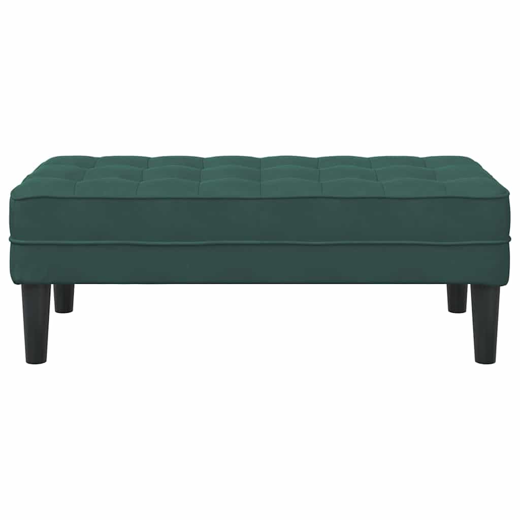 panchina con cuscino Verde Scuro 113 x 57 x 39 cm Velluto