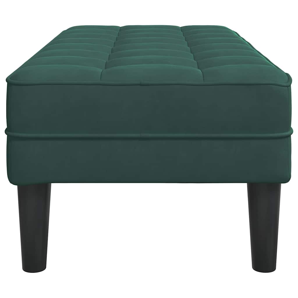 panchina con cuscino Verde Scuro 113 x 57 x 39 cm Velluto