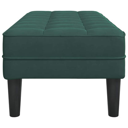panchina con cuscino Verde Scuro 113 x 57 x 39 cm Velluto