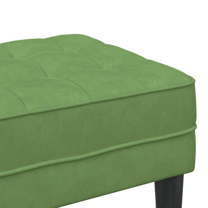 panchina con cuscino Verde chiaro 113 x 57 x 39 cm Velluto