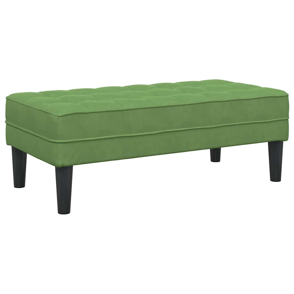 panchina con cuscino Verde chiaro 113 x 57 x 39 cm Velluto
