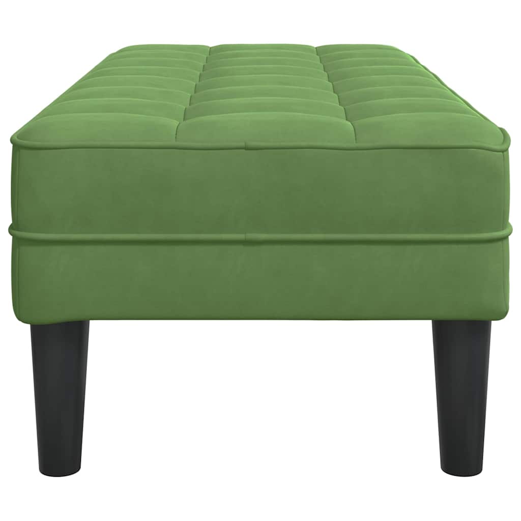 panchina con cuscino Verde chiaro 113 x 57 x 39 cm Velluto