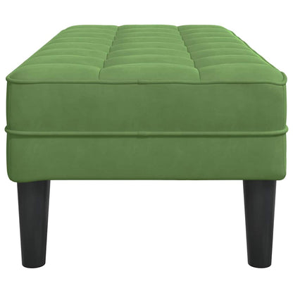 panchina con cuscino Verde chiaro 113 x 57 x 39 cm Velluto