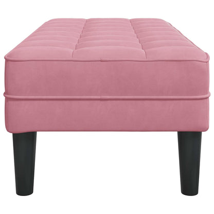 panchina con cuscino Rosa 113 x 57 x 39 cm Velluto