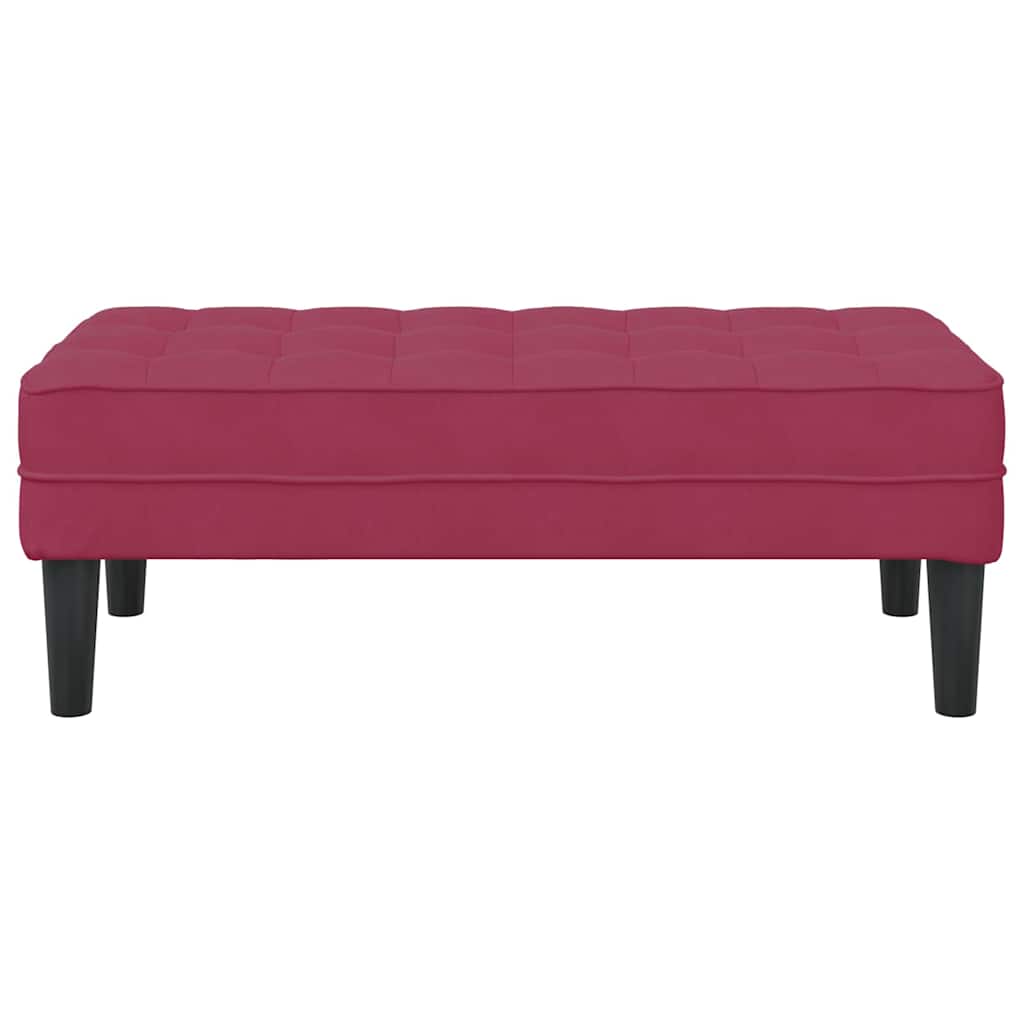 panchina con cuscino Rosso Vino 113 x 57 x 39 cm Velluto