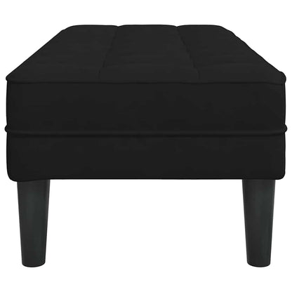 panchina con cuscino Nero 113 x 57 x 39 cm Velluto