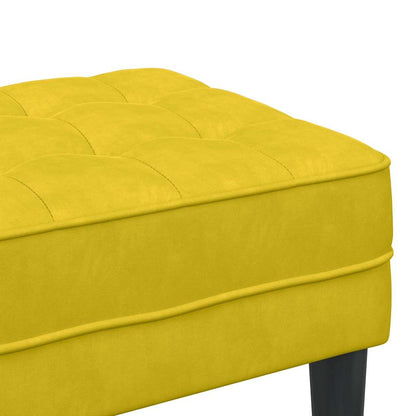 panchina con cuscino Giallo 113 x 57 x 39 cm Velluto