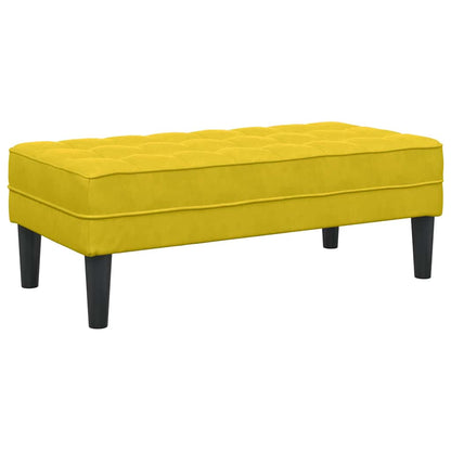panchina con cuscino Giallo 113 x 57 x 39 cm Velluto