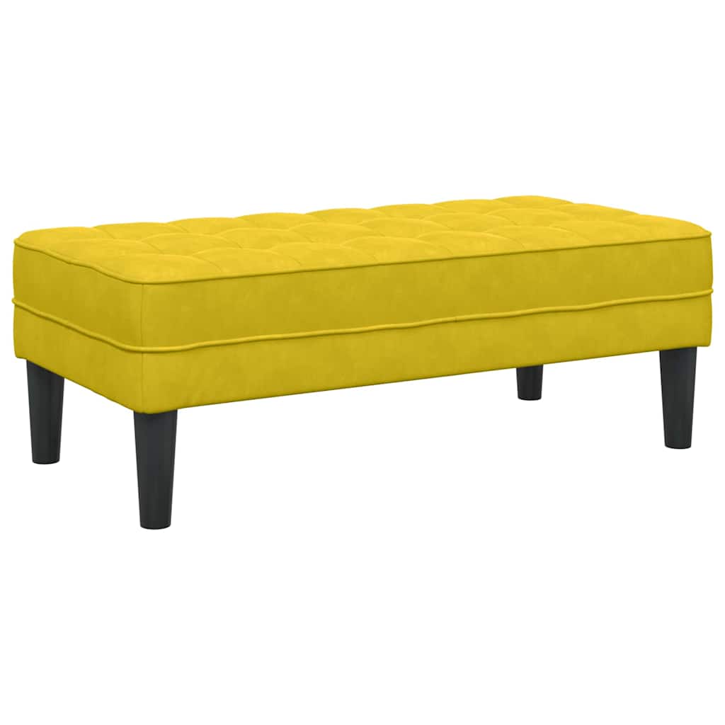 panchina con cuscino Giallo 113 x 57 x 39 cm Velluto