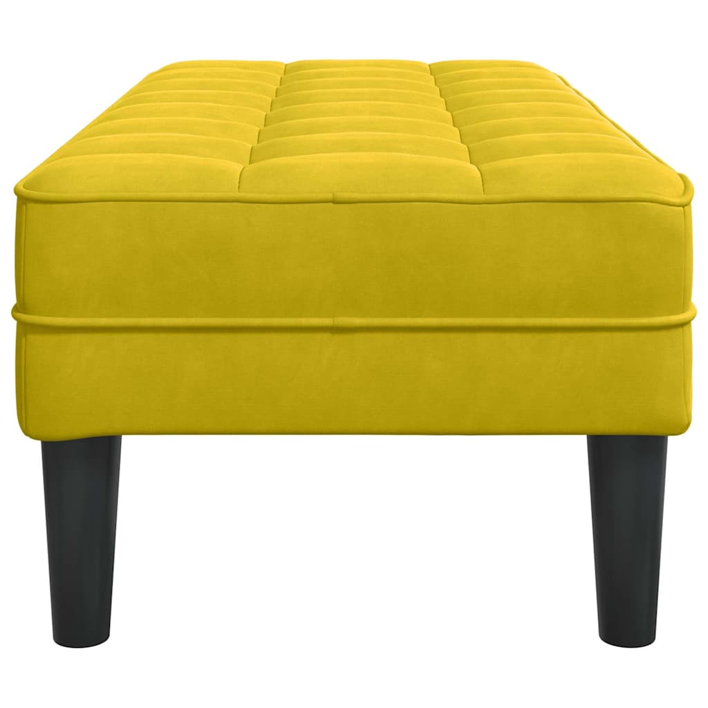 panchina con cuscino Giallo 113 x 57 x 39 cm Velluto
