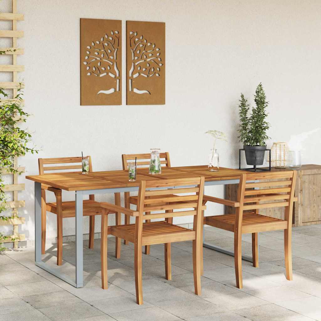 Tavolo da Pranzo da Giardino Grigio 180 x 90 x 75 cm