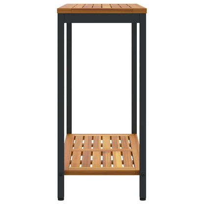 Tavolo da esterno Naturale e nero 80 x 35 x 75 cm