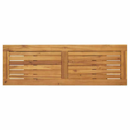 Tavolo da esterno Naturale e nero 110 x 35 x 75 cm