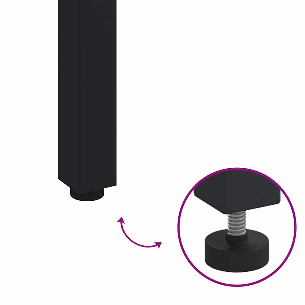 Tavoli da esterno Naturale e nero 180 x 90 x 75 cm