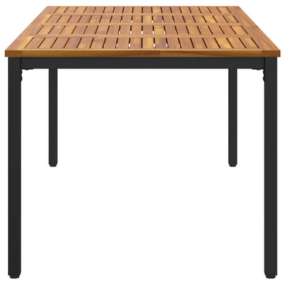 Tavoli da esterno Naturale e nero 200 x 90 x 75 cm