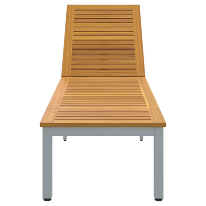 Lettino prendisole Grigio 200 x 55 x 35 cm