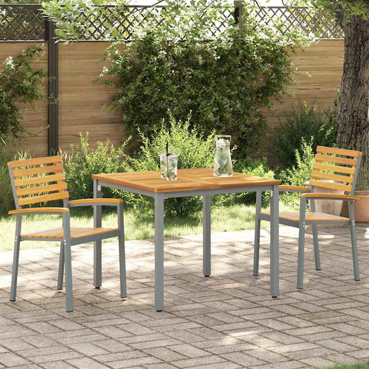 Sedia da Giardino 2 pcs Marrone 56 x 57 x 87cm