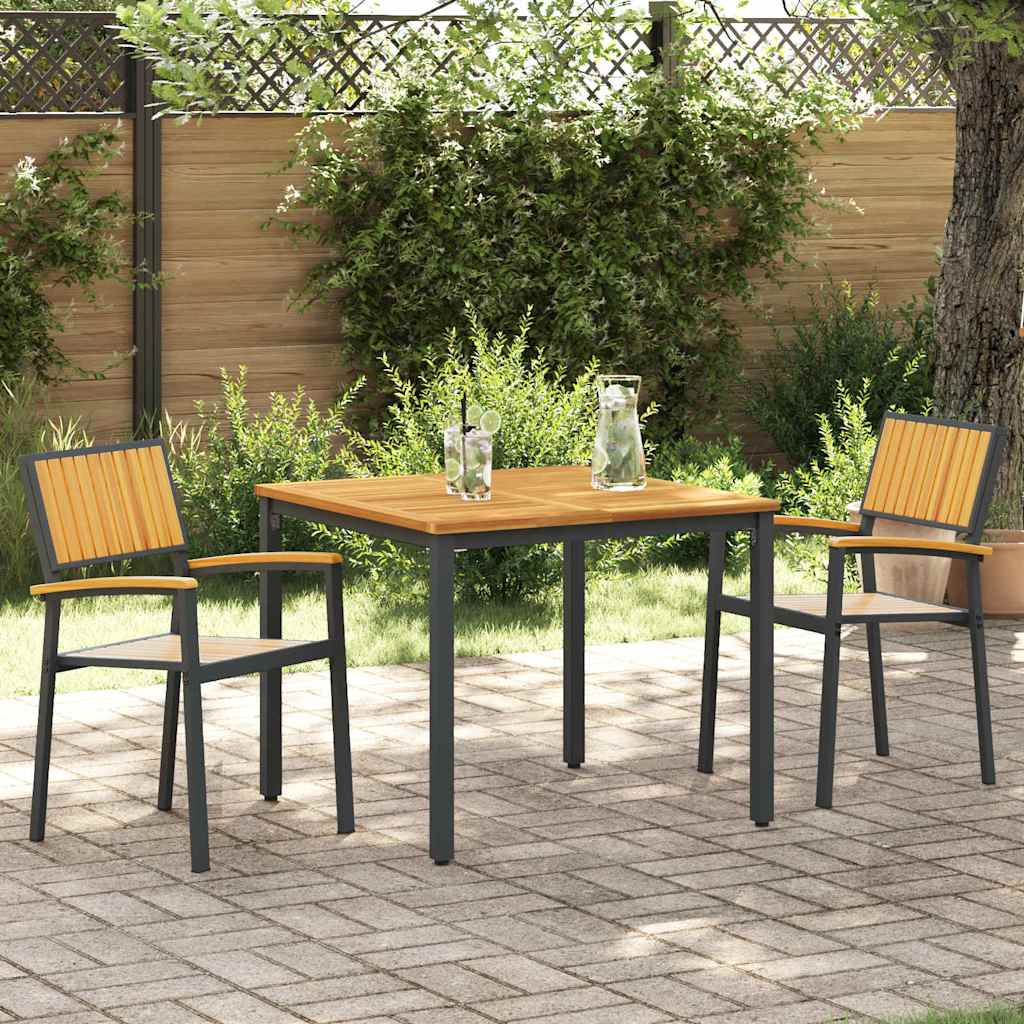Sedia da Giardino 2 pcs Marrone 56 x 57 x 87cm