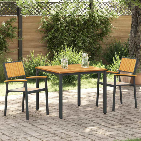 Sedia da Giardino 2 pcs Marrone 56 x 57 x 87cm