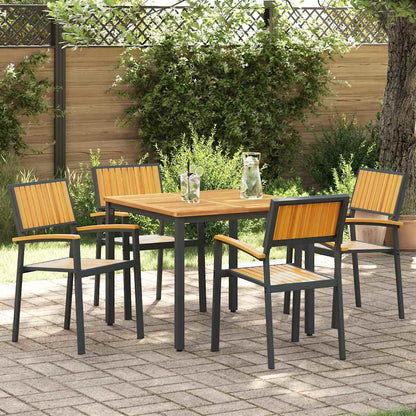 Sedia da Giardino 4 pcs Marrone 56 x 57 x 87cm