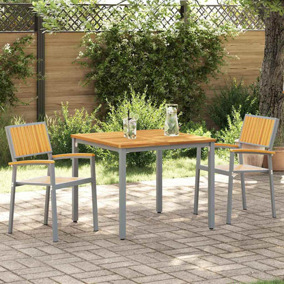 Sedia da Giardino 2 pcs Marrone 56 x 57 x 87cm