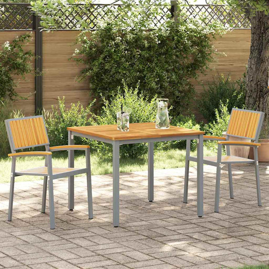 Sedia da Giardino 2 pcs Marrone 56 x 57 x 87cm