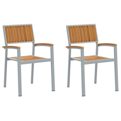 Sedia da Giardino 2 pcs Marrone 56 x 57 x 87cm