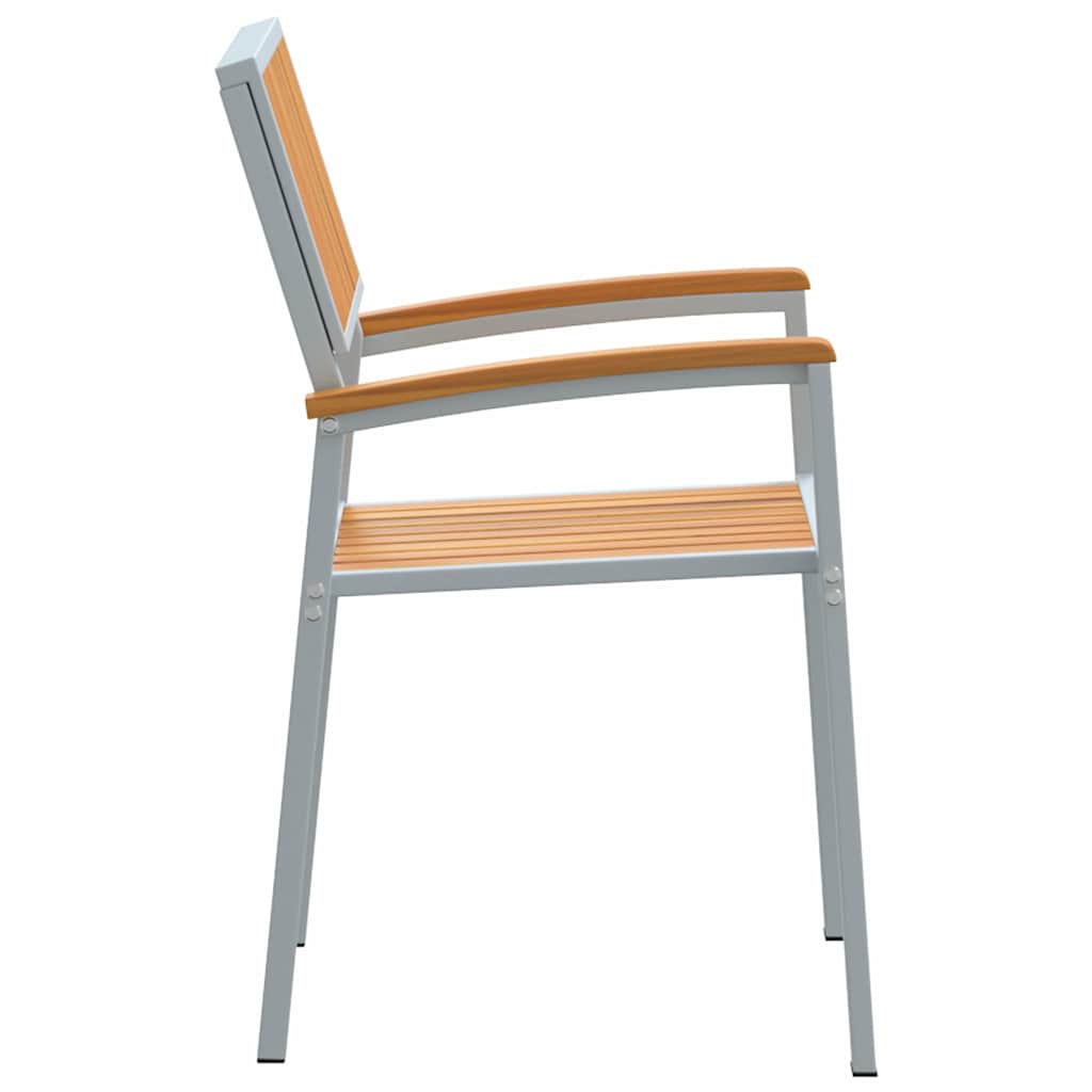 Sedia da Giardino 2 pcs Marrone 56 x 57 x 87cm