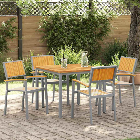 Sedia da Giardino 4 pcs Marrone 56 x 57 x 87cm