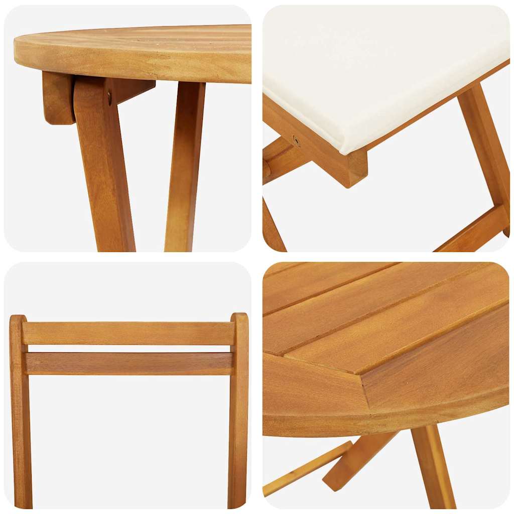 Set Bistro da Giardino 3 pcs Marrone legno massello di acacia - homemem39