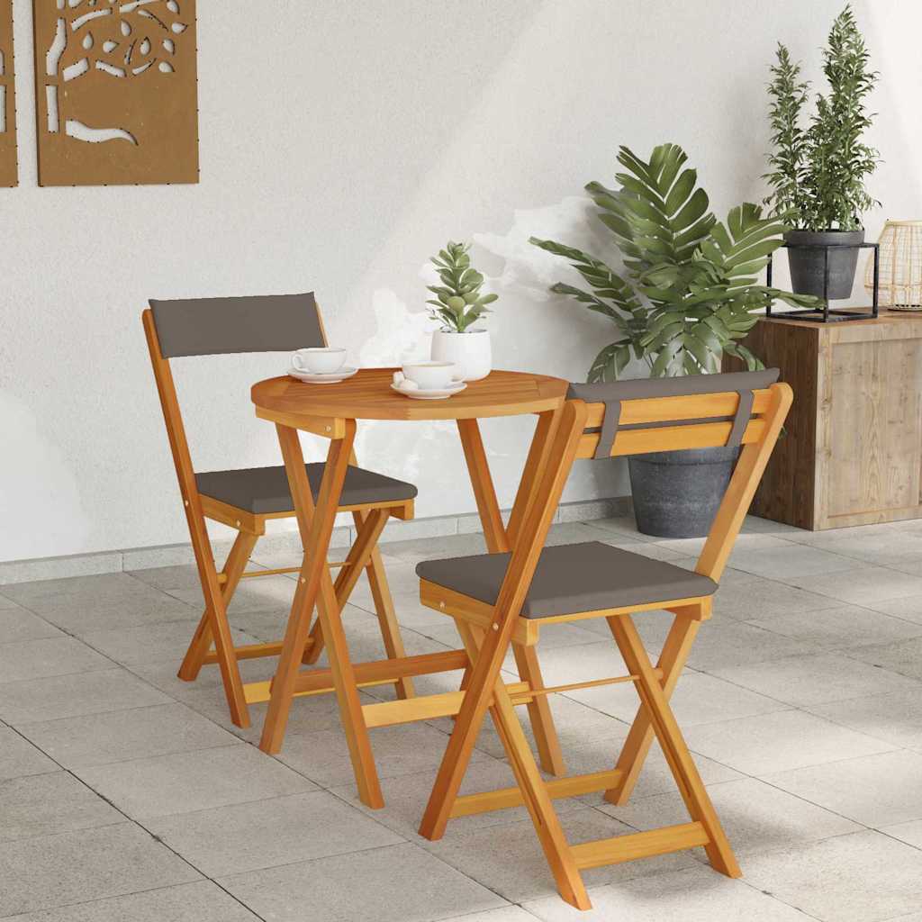 Set Bistro da Giardino 3 pcs Marrone legno massello di acacia - homemem39
