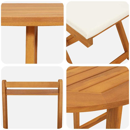 Set bistrot 3 pcs Marrone legno massello di acacia - homemem39