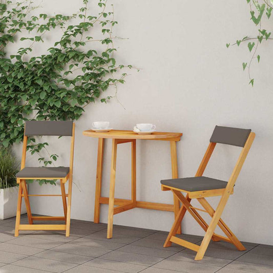 Set bistrot 3 pcs Marrone legno massello di acacia