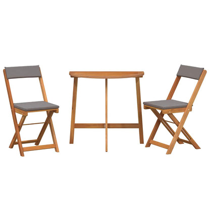 Set bistrot 3 pcs Marrone legno massello di acacia