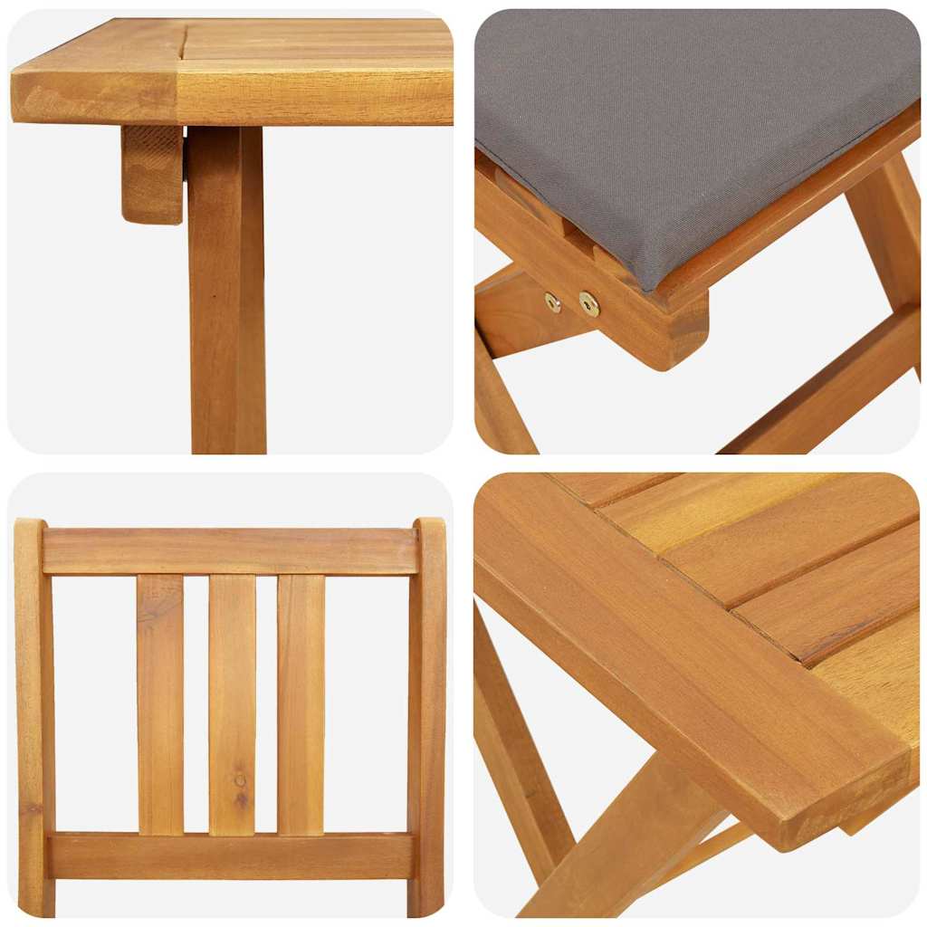 Set bistrot 3 pcs Marrone legno massello di acacia - homemem39