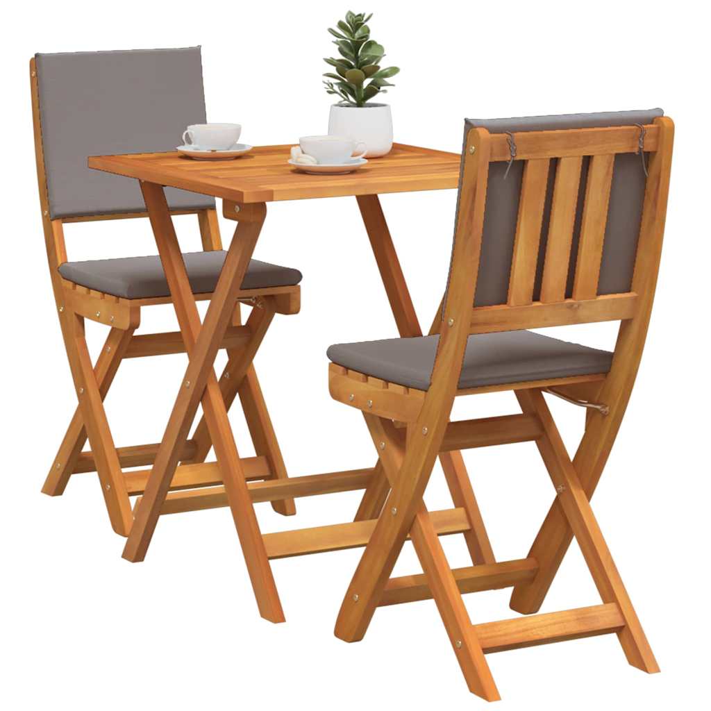Set bistrot 3 pcs Marrone legno massello di acacia - homemem39