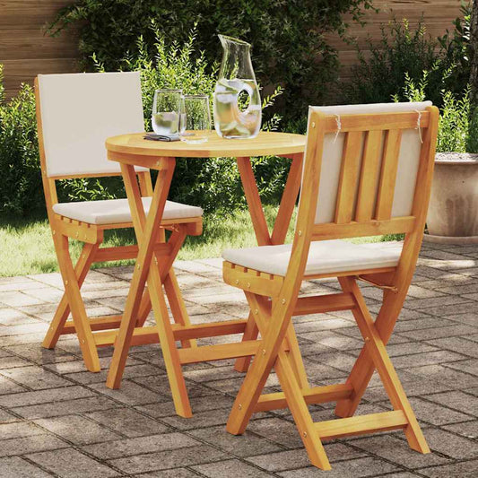 Set bistrot 3 pcs Marrone legno massello di acacia