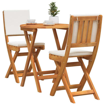 Set bistrot 3 pcs Marrone legno massello di acacia